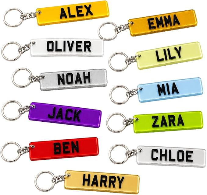 Custom 3D Number Plate Keyring, Personalised Name Keychain, Registration Key ring, Custom Number Plate Keyring, New Pass Driver, Keychain Gift