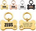 Personalised Dog Bone Keyring, Engraved Pet ID Tag with Name Address Phone Number, Custom Dog Collar Tag, Paw Print Bone Keychain for Dogs, Cats & Pet Owners