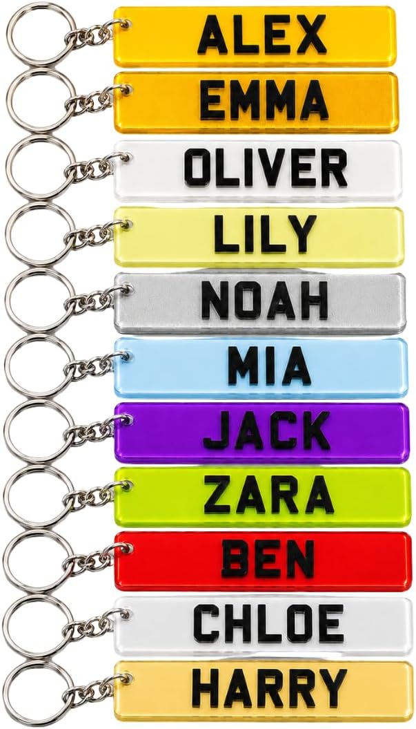 Custom 3D Number Plate Keyring, Personalised Name Keychain, Registration Key ring, Custom Number Plate Keyring, New Pass Driver, Keychain Gift