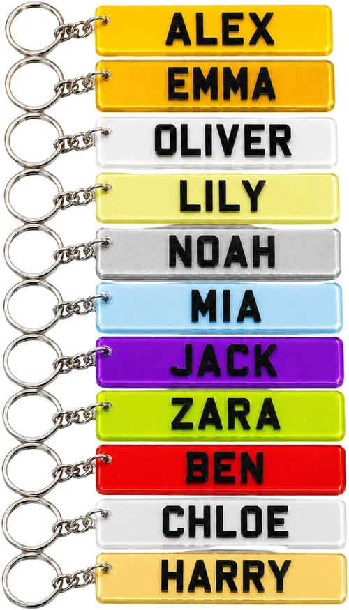 Custom 3D Number Plate Keyring, Personalised Name Keychain, Registration Key ring, Custom Number Plate Keyring, New Pass Driver, Keychain Gift