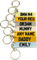 Custom 3D Number Plate Keyring, Personalised Name Keychain, Registration Key ring, Custom Number Plate Keyring, New Pass Driver, Keychain Gift
